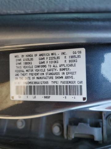 1HGCM56386A127065 - 2006 HONDA ACCORD SE GRAY photo 10