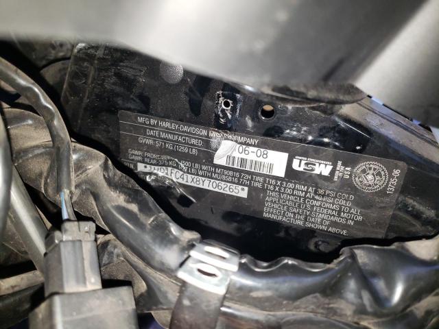 1HD1FC41X8Y706265 - 2008 HARLEY-DAVIDSON FLHTCUI 黑色 照片 10