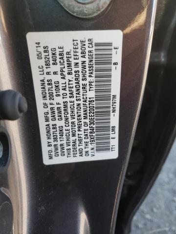 19XFB4F30EE200761 - 2014 HONDA CIVIC HYBR GRAY photo 12