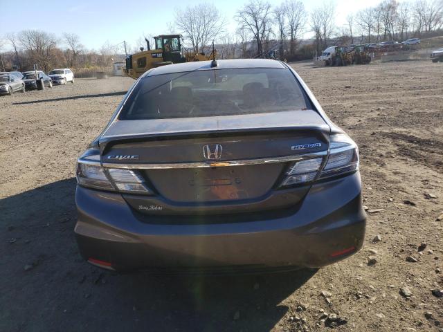 19XFB4F30EE200761 - 2014 HONDA CIVIC HYBR GRAY photo 6