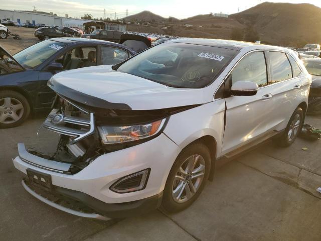 2FMTK3J93FBC00265 - 2015 FORD EDGE SEL WHITE photo 2