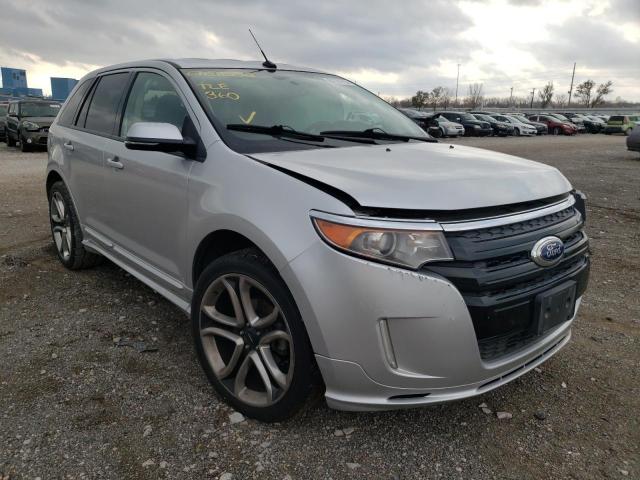 2FMDK3AK3EBB56161 - 2014 FORD EDGE SPORT SILVER photo 1