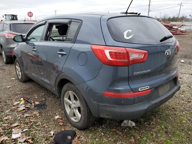 KNDPB3A23D7488383 - 2013 KIA SPORTAGE B BLUE photo 2