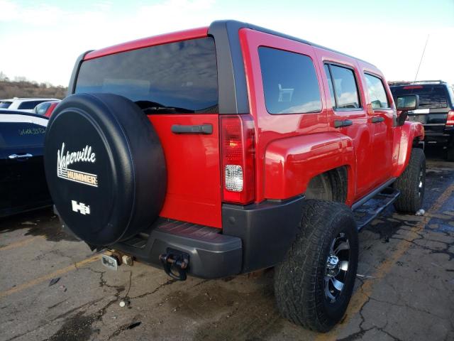 5GTDN13E378207227 - 2007 HUMMER H3 RED photo 4