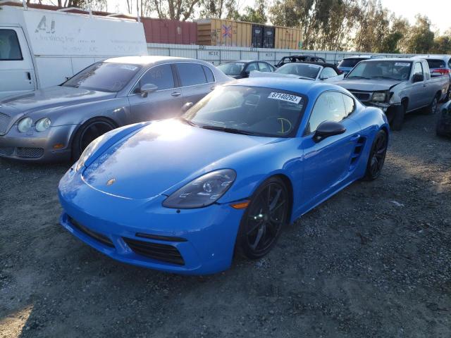 WP0AA2A85NS255160 - 2022 PORSCHE CAYMAN BAS BLUE photo 2