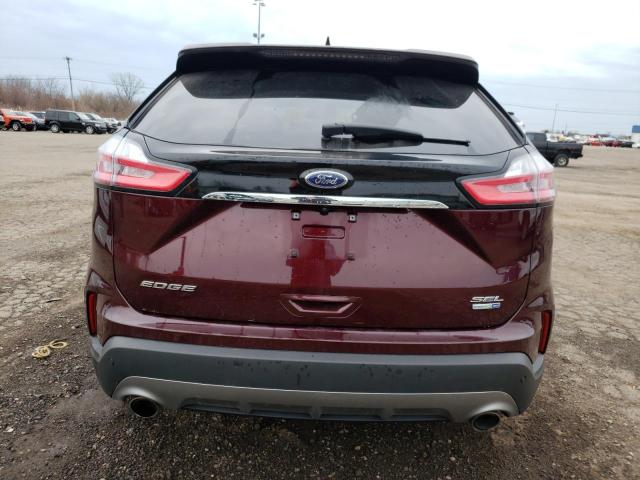 2FMPK4J95KBB92817 - 2019 FORD EDGE SEL BURGUNDY photo 6