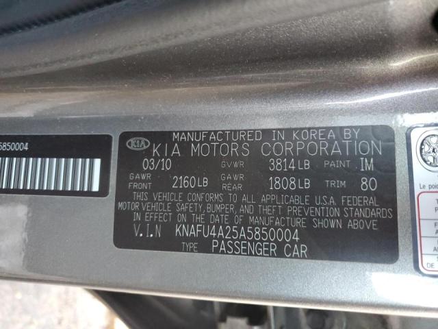 KNAFU4A25A5850004 - 2010 KIA FORTE EX TAN photo 12