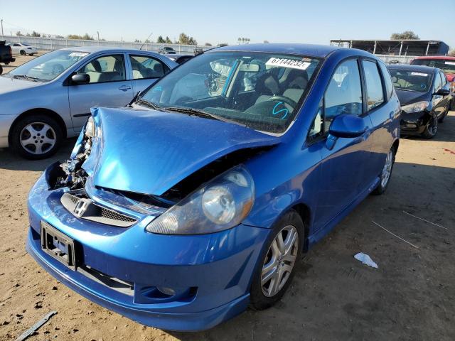 JHMGD38668S000581 - 2008 HONDA FIT SPORT BLUE photo 1