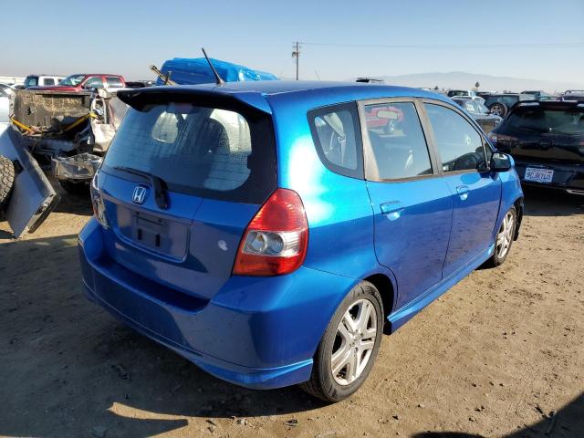 JHMGD38668S000581 - 2008 HONDA FIT SPORT BLUE photo 3