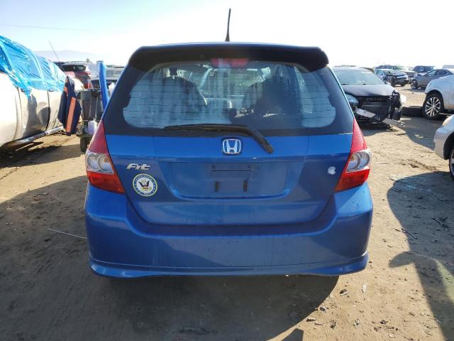 JHMGD38668S000581 - 2008 HONDA FIT SPORT BLUE photo 6