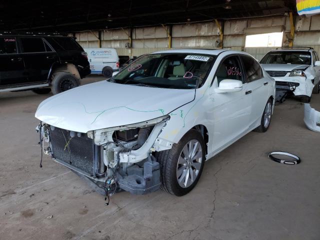 1HGCR2F83EA009077 - 2014 HONDA ACCORD EXL WHITE photo 2