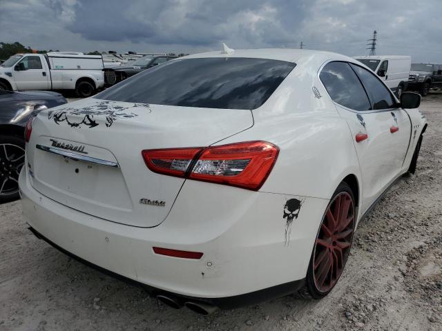 ZAM57RTA2E1085432 - 2014 MASERATI GHIBLI S WHITE photo 4