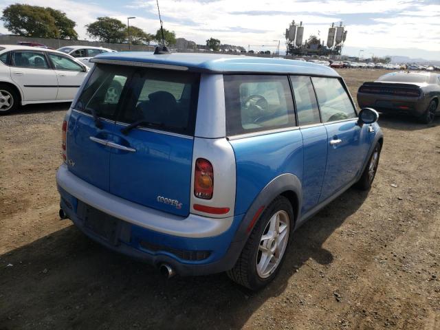 WMWMM33549TP72864 - 2009 MINI COOPER S C BLUE photo 4