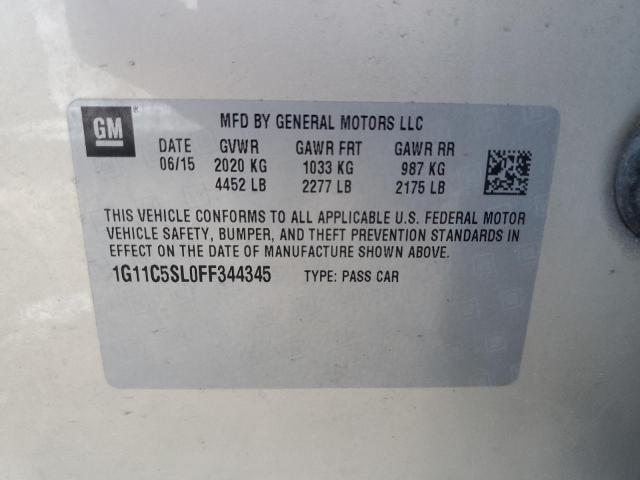 1G11C5SL0FF344345 - 2015 CHEVROLET MALIBU 1LT 米色 照片 10