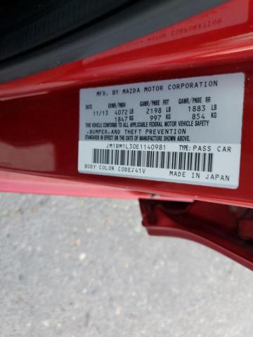 JM1BM1L30E1140981 - 2014 MAZDA 3 TOURING RED photo 12