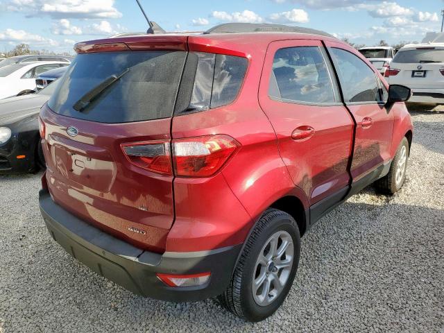 MAJ6S3GLXLC324202 - 2020 FORD ECOSPORT S RED photo 4