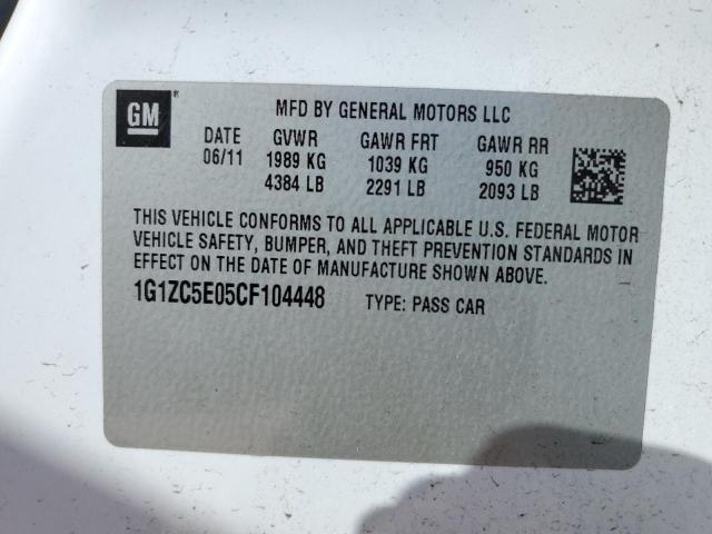 1G1ZC5E05CF104448 - 2012 CHEVROLET MALIBU 1LT თეთრი ფოტო 13