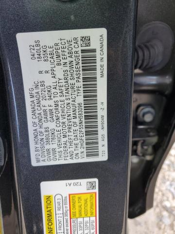 2HGFE2F55NH583096 - 2022 HONDA CIVIC SPOR 灰色 照片 10