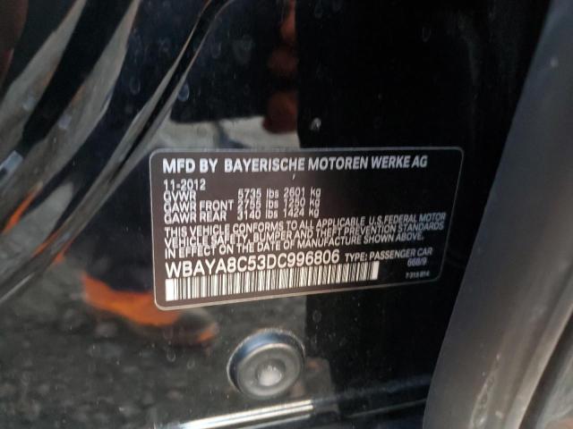 WBAYA8C53DC996806 - 2013 BMW 750 I BLACK photo 10