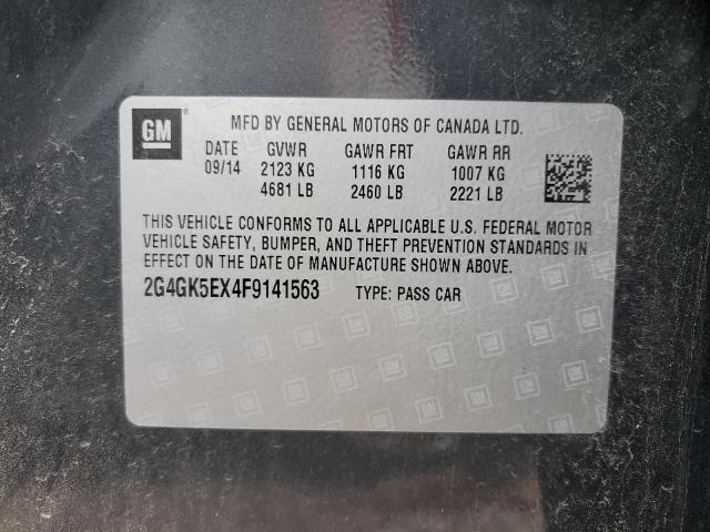 2G4GK5EX4F9141563 - 2015 BUICK REGAL GRAY photo 12