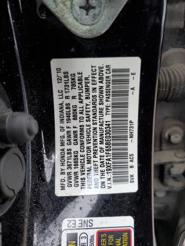 19XFA1F65BE030341 - 2011 HONDA CIVIC LX-S Qara foto 10