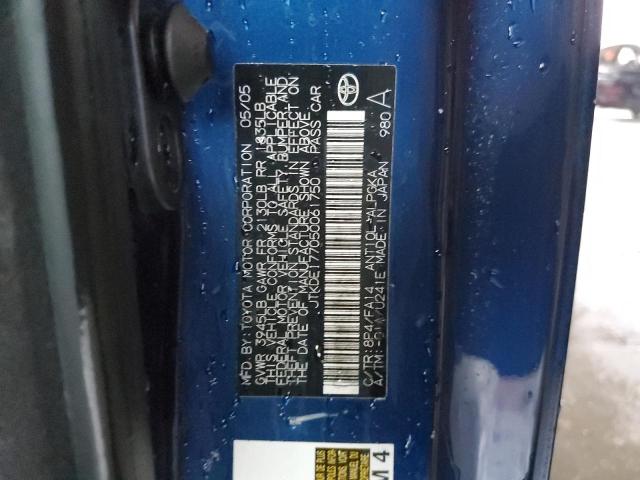 JTKDE177050061750 - 2005 TOYOTA SCION TC أزرق صورة 12