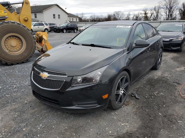 1G1P75SZ7E7100929 - 2014 CHEVROLET CRUZE BLACK photo 2