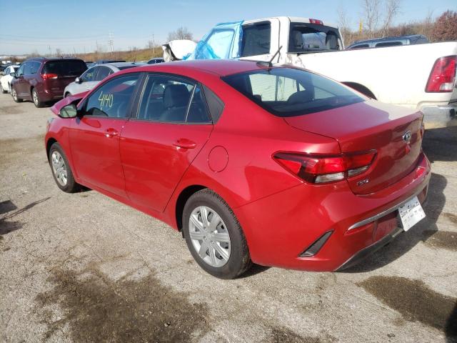 3KPA24AD8ME400327 - 2021 KIA RIO LX RED photo 3