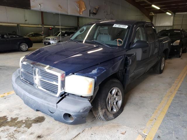 1D7HE48K66S517792 - 2006 DODGE DAKOTA QUA BLUE photo 2