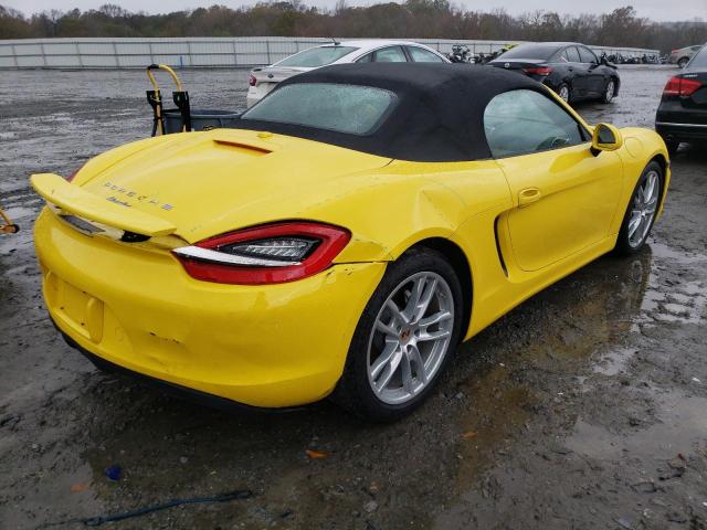 WP0CA2A85EK120236 - 2014 PORSCHE BOXSTER YELLOW photo 4