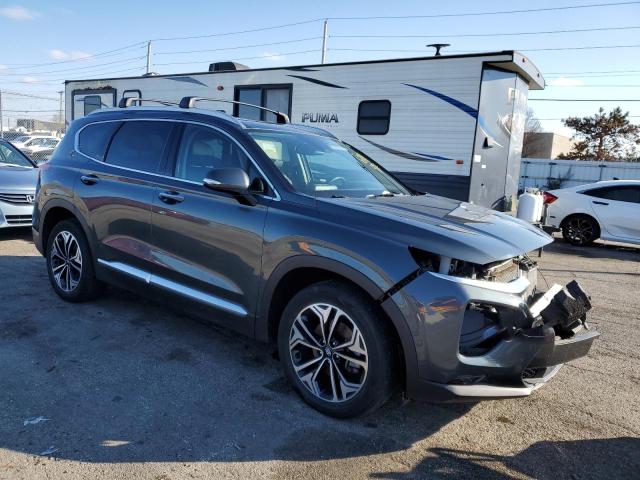 5NMS53AA2KH075255 - 2019 HYUNDAI SANTA FE L GRAY photo 4