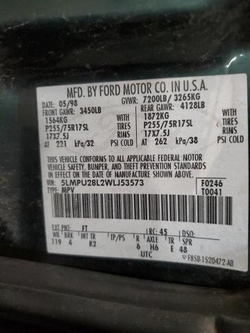 5LMPU28L2WLJ53573 - 1998 LINCOLN NAVIGATOR 绿色 照片 10