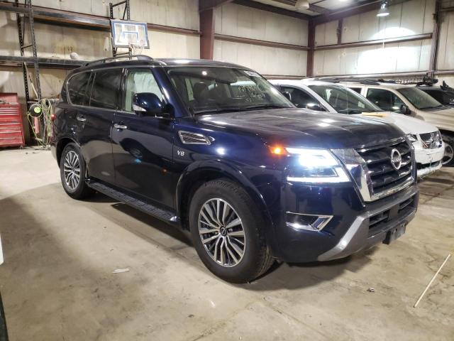 JN8AY2BB6M9793561 - 2021 NISSAN ARMADA SL BLUE photo 4