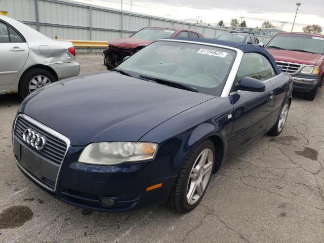 WAUDF48H47K026050 - 2007 AUDI A4 BLUE photo 2