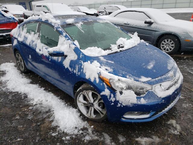 KNAFZ4A86E5087759 - 2014 KIA FORTE EX BLUE photo 4