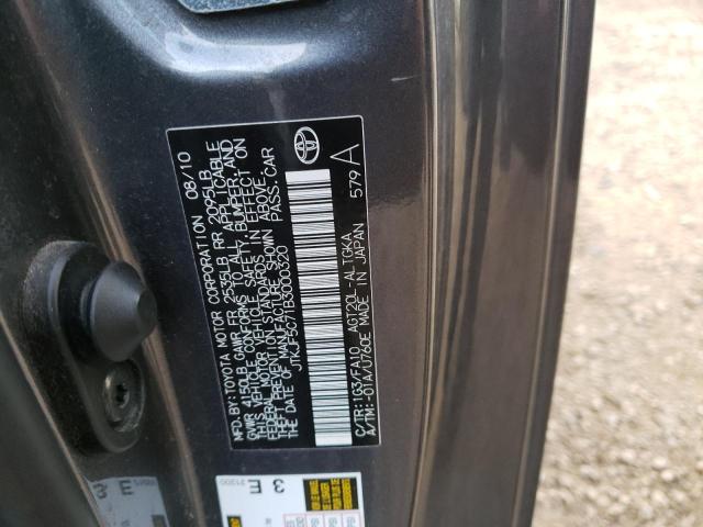 JTKJF5C71B3000320 - 2011 TOYOTA SCION TC Сірий фото 13