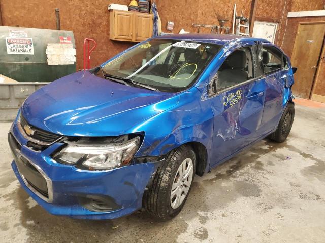 1G1JB5SH3H4163351 - 2017 CHEVROLET SONIC LS BLUE photo 2