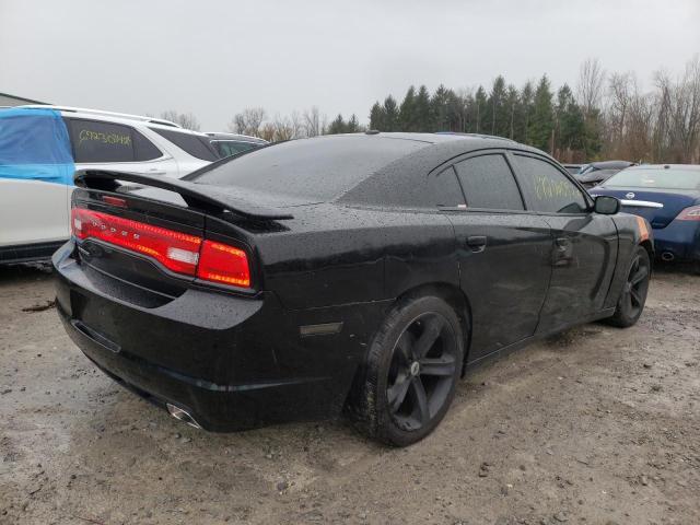 2C3CDXHG7EH322136 - 2014 DODGE CHARGER SX BLACK photo 4