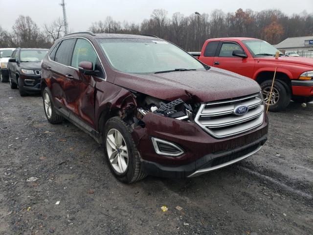 2FMPK4J94HBB72146 - 2017 FORD EDGE SEL BURGUNDY photo 1