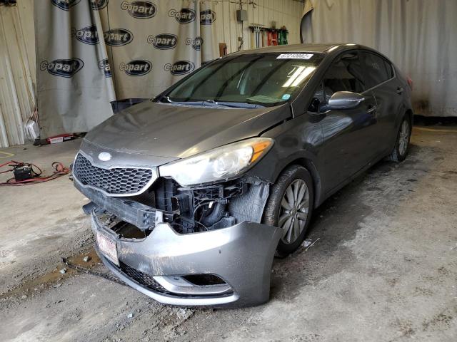 KNAFX4A82E5046857 - 2014 KIA FORTE EX GRAY photo 2