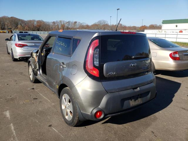 KNDJN2A29F7120154 - 2015 KIA SOUL GRAY photo 3