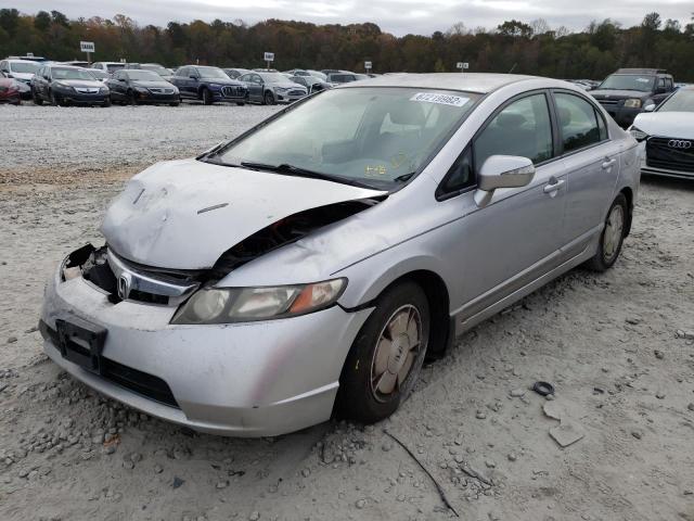 JHMFA36258S029154 - 2008 HONDA CIVIC HYBR SILVER photo 2