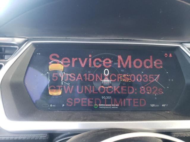 5YJSA1DNXCFS00357 - 2012 TESLA MODEL S შავი ფოტო 8