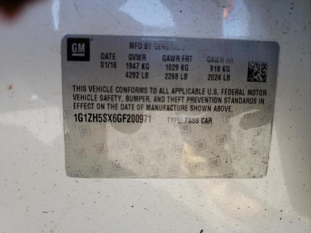 1G1ZH5SX6GF200971 - 2016 CHEVROLET MALIBU PRE თეთრი ფოტო 10