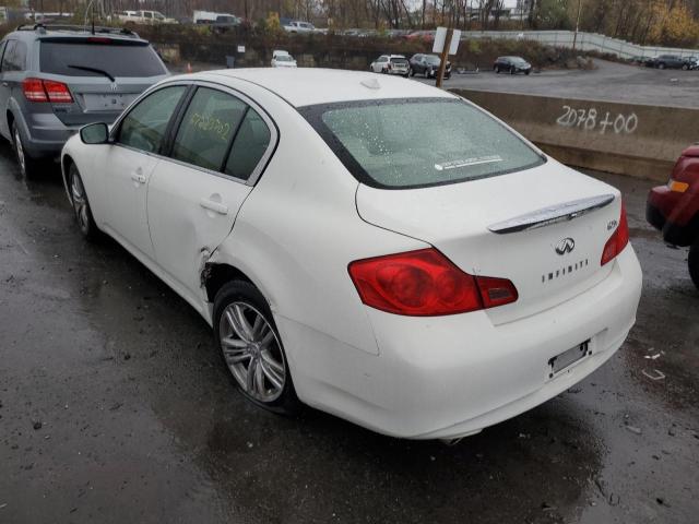 JN1DV6AR2CM861134 - 2012 INFINITI G25 WHITE photo 3