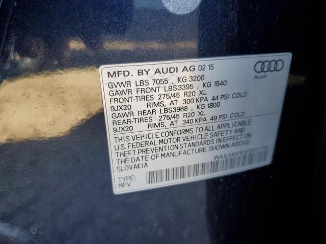 WA1LMAFEXFD017734 - 2015 AUDI Q7 TDI PRE BLUE photo 14