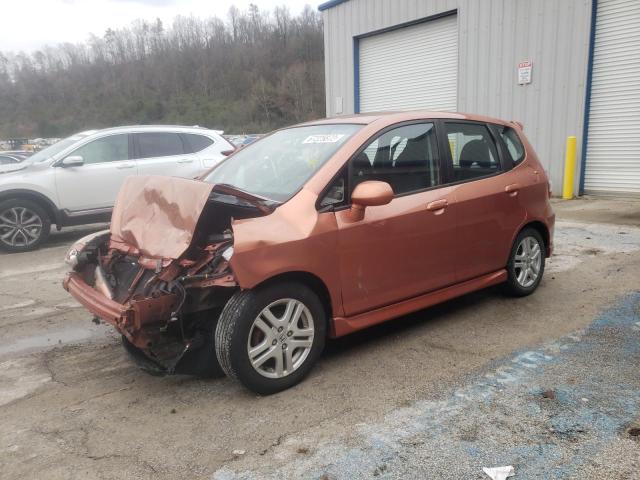 JHMGD38627S055043 - 2007 HONDA FIT S RED photo 1