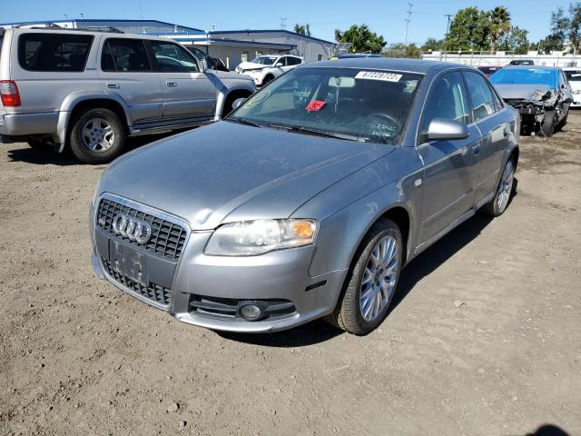 WAUAF78E68A168370 - 2008 AUDI A4 2.0T GRAY photo 2