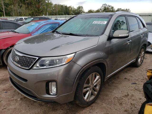 5XYKW4A73EG537361 - 2014 KIA SORENTO SX GRAY photo 1