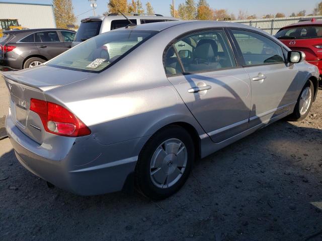 JHMFA362X8S008736 - 2008 HONDA CIVIC HYBR SILVER photo 3